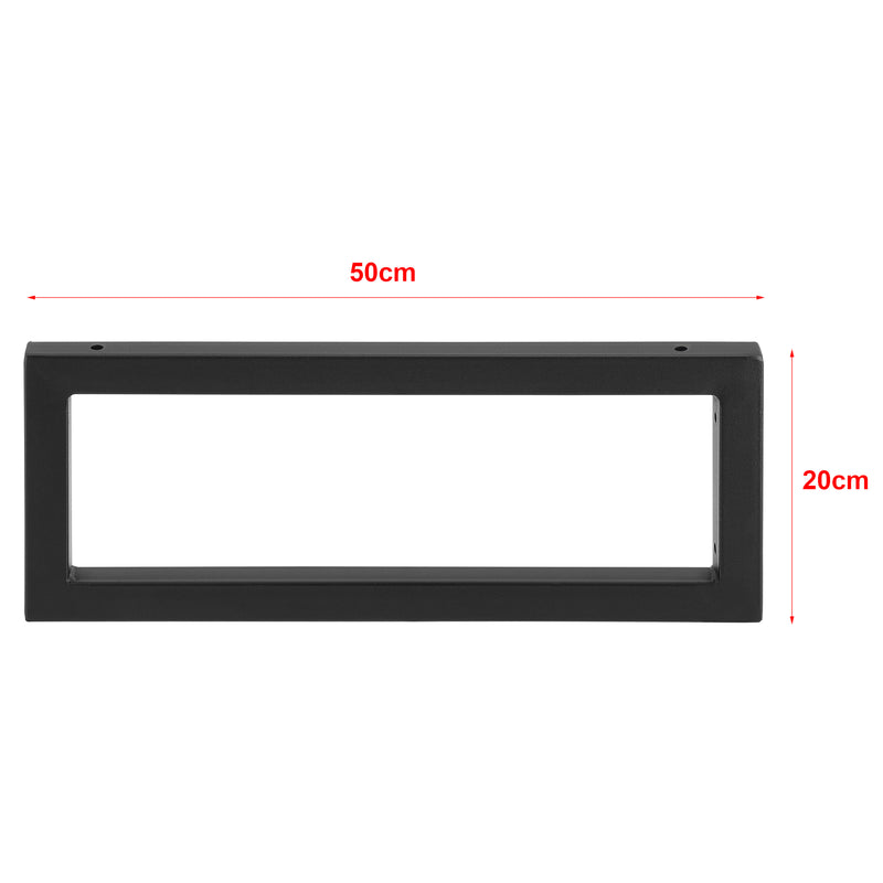 Schizzo in scala Set di 2 Supporti per Mobili Fai da Te Montaggio a Parete - (LaxA) Varie Misure - 2 Staffe in Acciaio per Mensole/Piani di Appoggio - Supporto Fino a 50 kg - Nero opaco