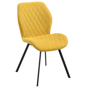 Set di 2 Sedie per Sala di Attesa/Salotto/Studio/Pranzo 2 Sedie Imbottite con Gambe in Metallo 2 Poltroncine in Stile Trapuntato - Vari Colori