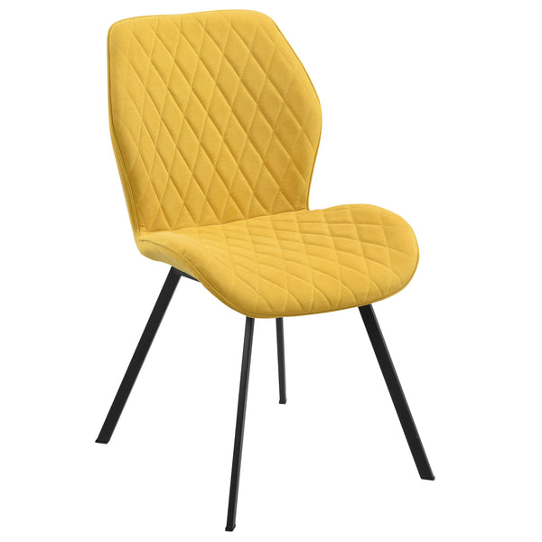 Set di 2 Sedie per Sala di Attesa/Salotto/Studio/Pranzo 2 Sedie Imbottite con Gambe in Metallo 2 Poltroncine in Stile Trapuntato - Vari Colori