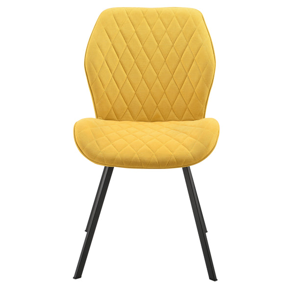 Set di 2 Sedie per Sala di Attesa/Salotto/Studio/Pranzo 2 Sedie Imbottite con Gambe in Metallo 2 Poltroncine in Stile Trapuntato - Vari Colori