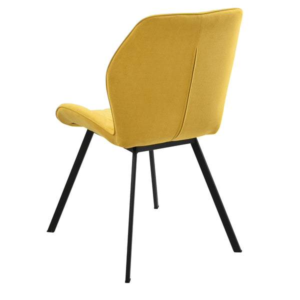 Set di 2 Sedie per Sala di Attesa/Salotto/Studio/Pranzo 2 Sedie Imbottite con Gambe in Metallo 2 Poltroncine in Stile Trapuntato - Vari Colori