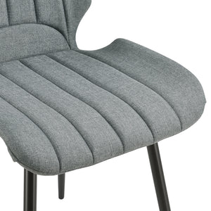 [en.casa] Sedia per Sala da Pranzo Pohorje 77 x 57,5 x 46 cm Set di 2 Imbottito
