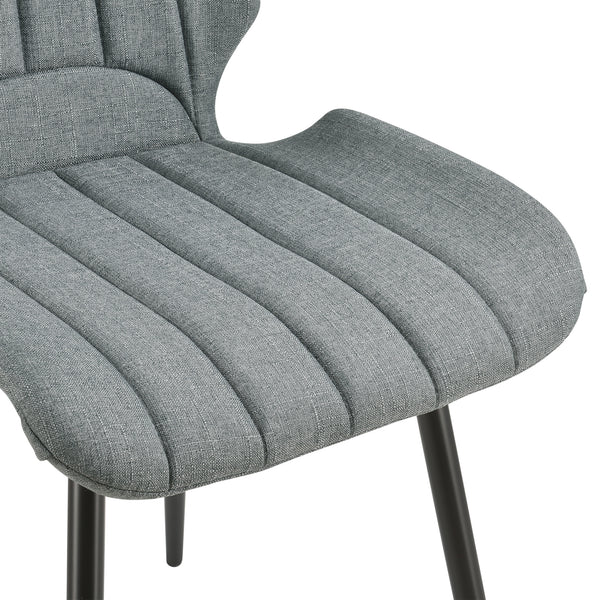 [en.casa] Sedia per Sala da Pranzo Pohorje 77 x 57,5 x 46 cm Set di 2 Imbottito