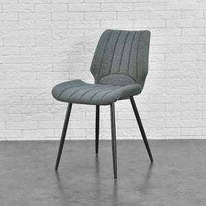 [en.casa] Sedia per Sala da Pranzo Pohorje 77 x 57,5 x 46 cm Set di 2 Imbottito
