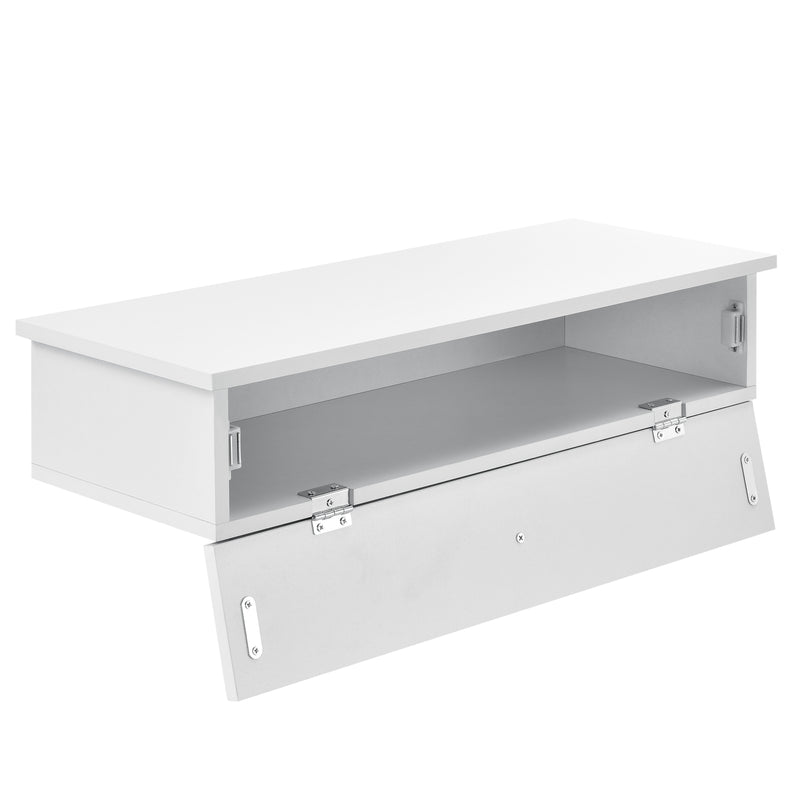 Schizzo in scala Set di 2 Mensole da Parete con Scomparto Chiuso 60 x 24 x 12,6 cm [en.casa]