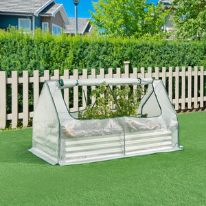 Aiola rialzata con serra Balsorano 186x96x98 cm [en.casa]