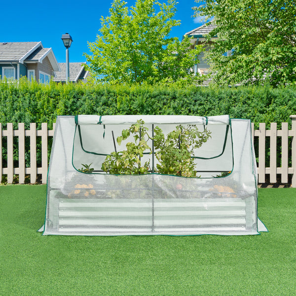 Aiola rialzata con serra Balsorano 186x96x98 cm [en.casa]