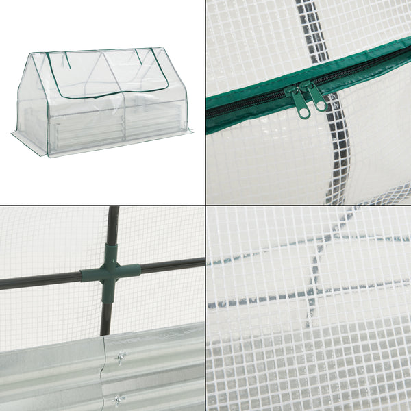 Aiola rialzata con serra Balsorano 186x96x98 cm [en.casa]