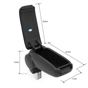 Bracciolo centrale Peugeot 206 CC con vano portaoggetti Tessuto Nero pro.tec