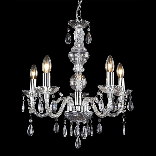 Lampadario Elegance 56 x Ø 52 cm Cristallo/Cromo lux.pro