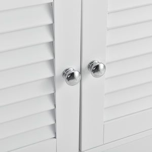 Armadietto Sottolavabo da Bagno a 2 Ante e Scomparto Aperto 60 x 60 x 30 cm - Bianco [en.casa]