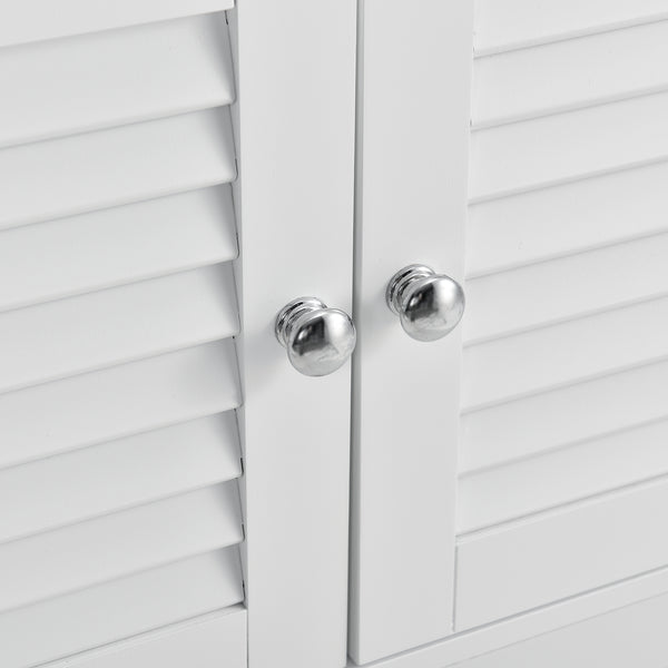 Armadietto Sottolavabo da Bagno a 2 Ante e Scomparto Aperto 60 x 60 x 30 cm - Bianco [en.casa]