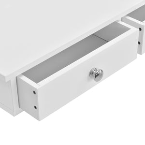 Mensola da parete Geeste 60x15x10 cm con 2 cassetti Bianco [en.casa]