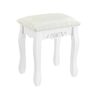 Tavolo da trucco Limerick con specchio + sgabello en.casa