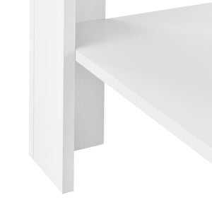 Tavolino da salotto Aachen 60x60x40 cm con ripiano Bianco en.casa