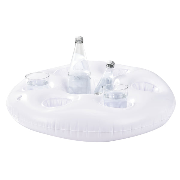 Set di 5 Portabevande Galleggiante per Piscina Supporto Gonfiabile per Drink Ø60 cm Bianco casa.pro