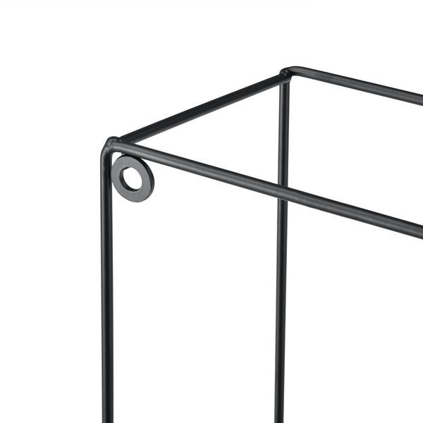 Mensola da parete Eden 30x12x30 cm / 24x12x24 cm set 2 pezzi ripiani nero en.casa