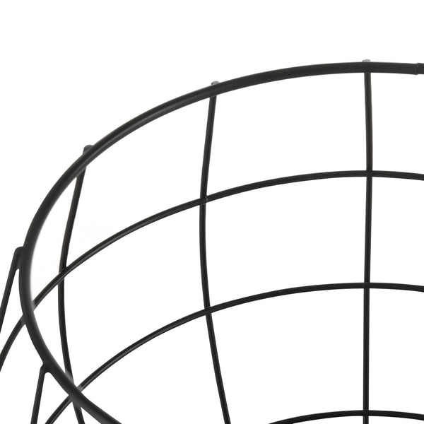 Tavolino da salotto Neman set da 3 cestini in metallo nero en.casa