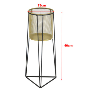 Set da 2 supporti per piante Roosdaal in metallo nero color ottone en.casa