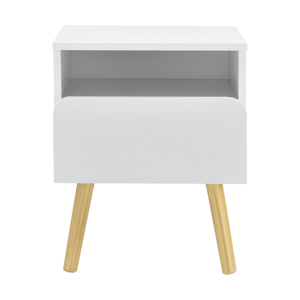 Comodino Dargaville 50x40x34 cm Bianco en.casa