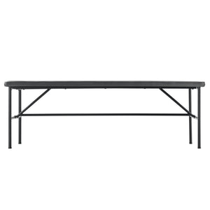 Panca imbottita 130x40x45 cm Tessuto Grigio en.casa