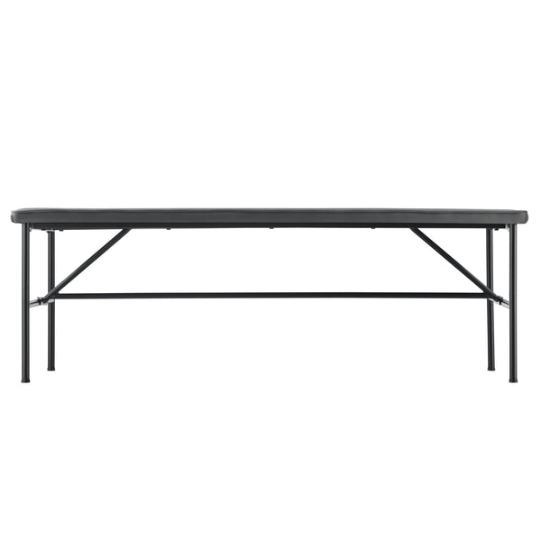 Panca imbottita 130x40x45 cm Tessuto Grigio en.casa