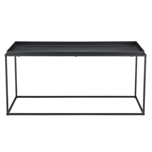 Tavolino Nyker 47x100x50 cm Design industriale Nero en.casa