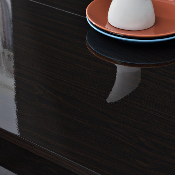 Tavolo da pranzo Skien 117x76x74 cm effetto noce lucido en.casa