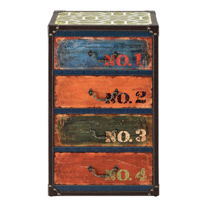 Cassettiera Goslar Mobile Contenitore Multicolore 66 x 40 x 30 cm [en.casa]