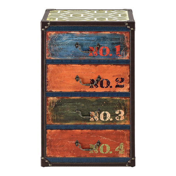 Cassettiera Goslar Mobile Contenitore Multicolore 66 x 40 x 30 cm [en.casa]