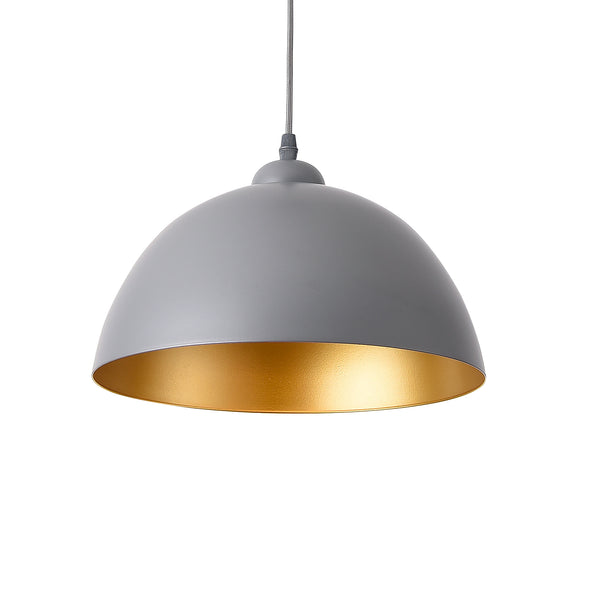 Set da 2 lampade a sospensione Toulon metallo grigio-oro lux.pro