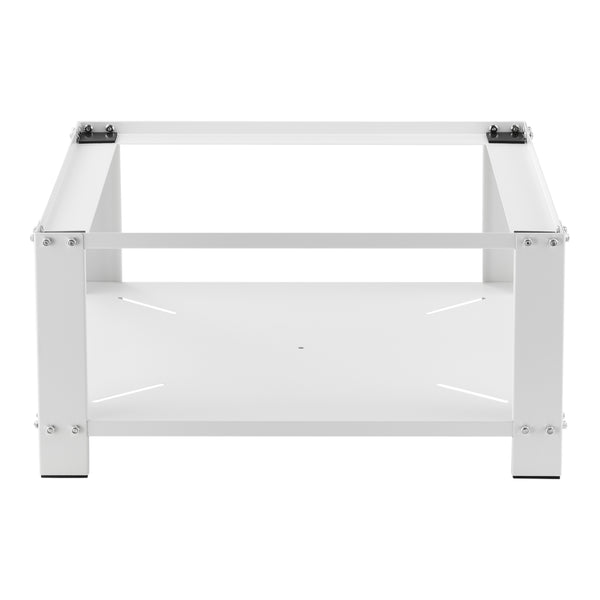 Supporto per Lavatrice in Acciaio con Ripiano 63 x 54 x 31 cm Carico max. 150 kg - Bianco [en.casa]