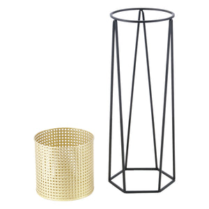 Portavaso Musson 2 pz. Nero-Oro en.casa