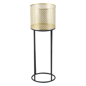 Portavaso Messancy 2 pz. Nero-Oro en.casa