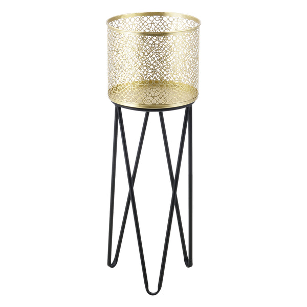 Portavaso Marchin 2 pz. Nero-Oro en.casa