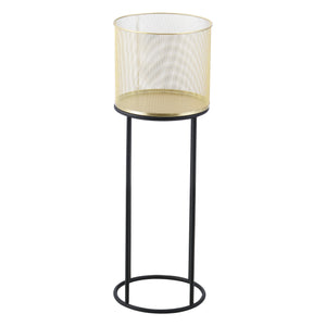 Supporto per vaso Manhay 2 pz. Nero-Oro en.casa