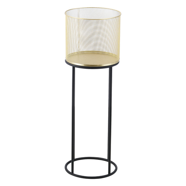 Supporto per vaso Manhay 2 pz. Nero-Oro en.casa