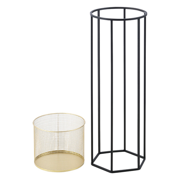 Portavaso Malgedem 2 pz. Nero-Oro en.casa