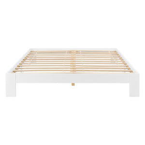 Letto in Legno di Pino con Materasso a Schiuma Fredda 90/100/120/140/160/180 x 200 cm Letto Singolo/Francese/Matrimoniale in Design Minimal - Vari Colori