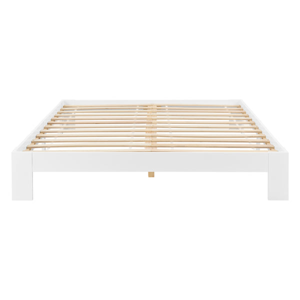Letto in Legno di Pino con Materasso a Schiuma Fredda 90/100/120/140/160/180 x 200 cm Letto Singolo/Francese/Matrimoniale in Design Minimal - Vari Colori