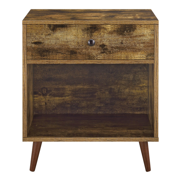 Tavolino Ronneby 58x50x40cm con cassetto Tonalità di legno scuro en.casa