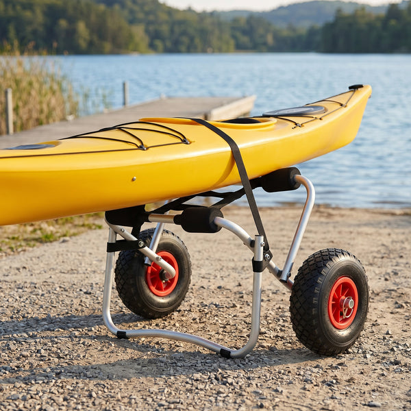 Carrello Pieghevole in Alluminio per Trasporto Kayak Canoa in.tec