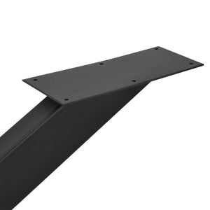 Struttura del tavolo Oberau 150x78x71 cm Nero [en.casa]