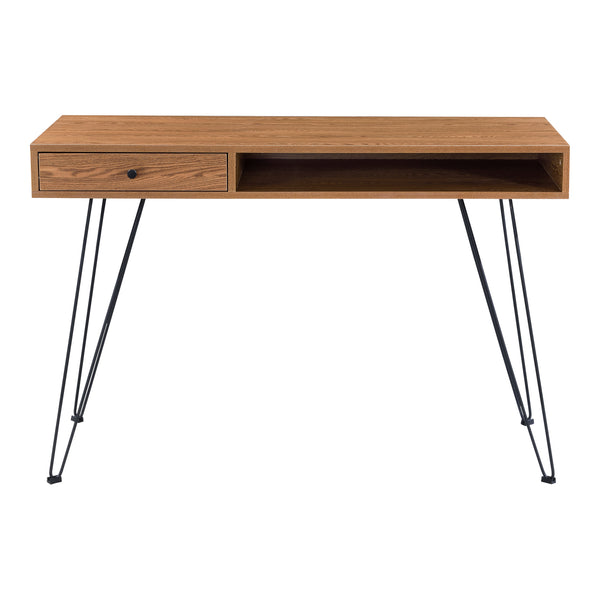 Scrivania Munkfors 75x115x48cm Tonalità legno scuro/Nero en.casa