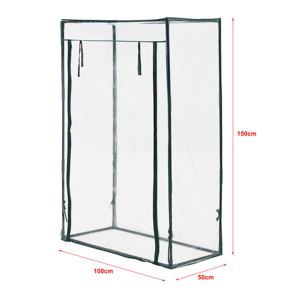 Serra per pomodori Terzigno 100x50x150cm Trasparente [en.casa]