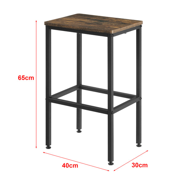 Sgabelli da bar Örebro set da 2 Toni di legno scuro en.casa
