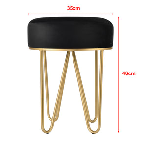 Sedia Imbottita Vänersborg Nero/Ottone [en.casa]