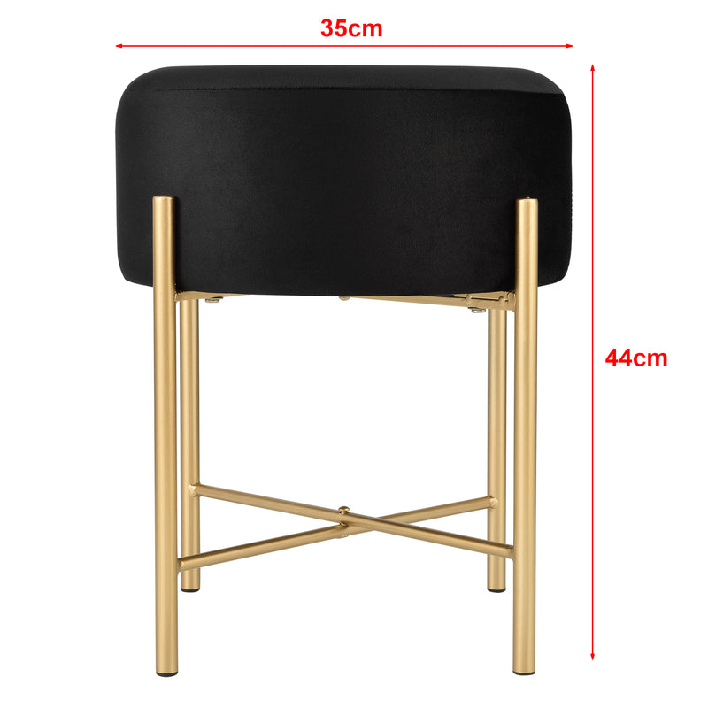 Schizzo in scala Sedia Imbottita Kungälv Nero/Ottone [en.casa]