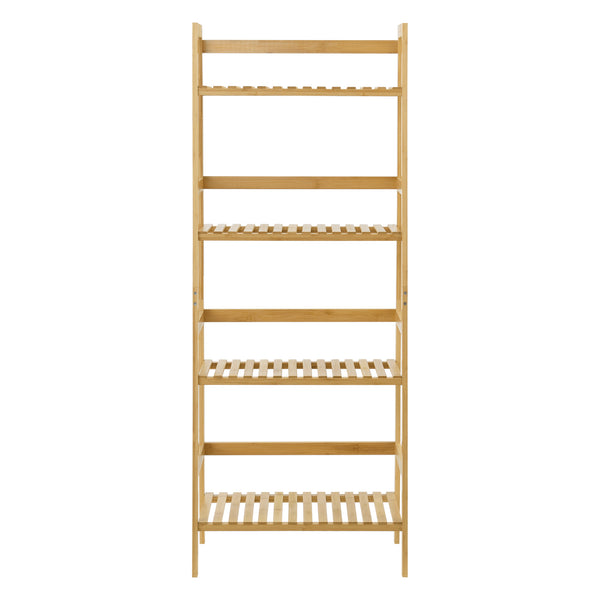 Scaffale a scala in bambù Vinje 48x32x123cm [en.casa]