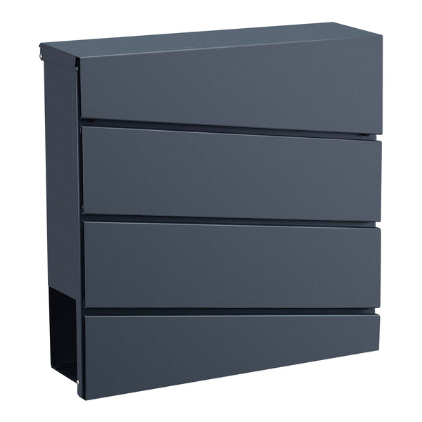 Cassetta postale Achtrup 37x37x11cm Acciaio Antracite [en.casa]